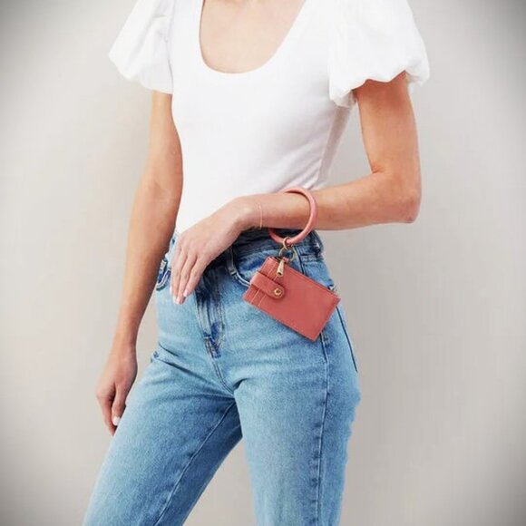 HOBO Ring Credit Card Wristlet in Rose Color - Picture 2 of 6